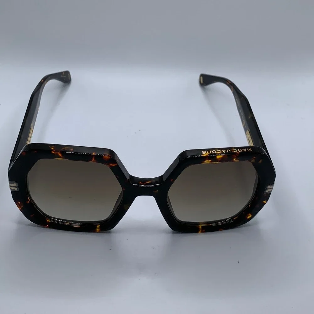 Marc Jacobs MJ 1074/S Dark Havana Tortoise Hexagonal Sunglasses 53-22-145